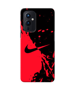 Nike red black poster Oneplus 9 Back Cover