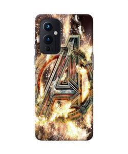 Avengers burning logo Oneplus 9 Back Cover