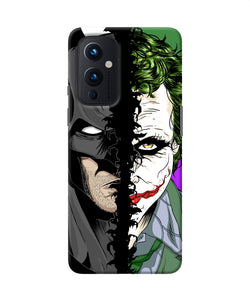 Batman vs joker half face Oneplus 9 Back Cover