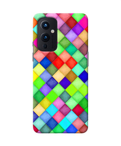 Abstract colorful squares Oneplus 9 Back Cover