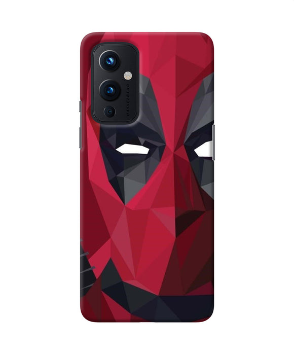 Abstract deadpool half mask Oneplus 9 Back Cover