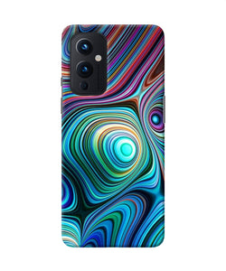 Abstract coloful waves Oneplus 9 Back Cover