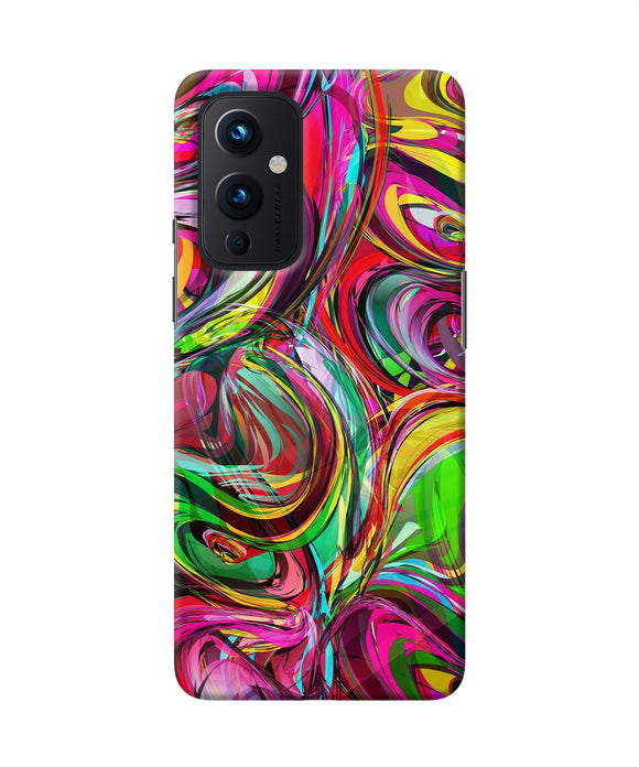 Abstract colorful ink Oneplus 9 Back Cover