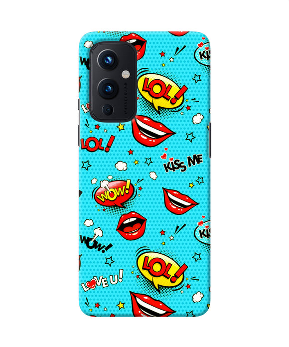 Lol lips print Oneplus 9 Back Cover