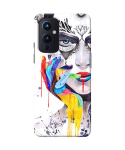 Girl color hand Oneplus 9 Back Cover