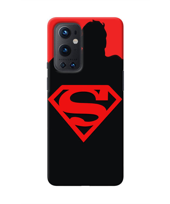 Abstract Silhouette Red Oneplus 9 Pro Real 4D Back Cover