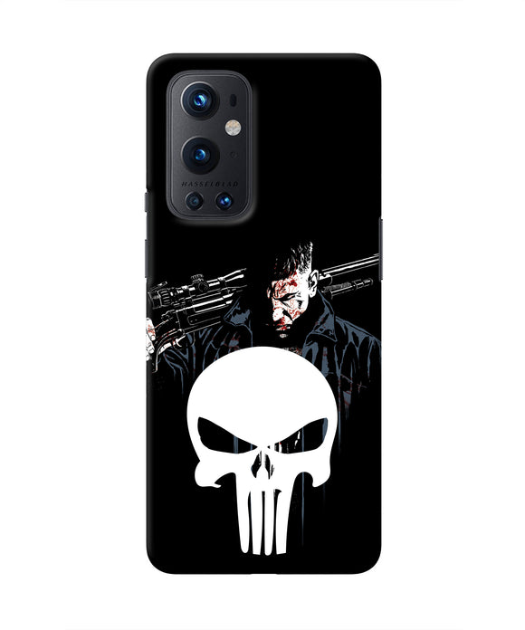 Punisher Character Oneplus 9 Pro Real 4D Back Cover
