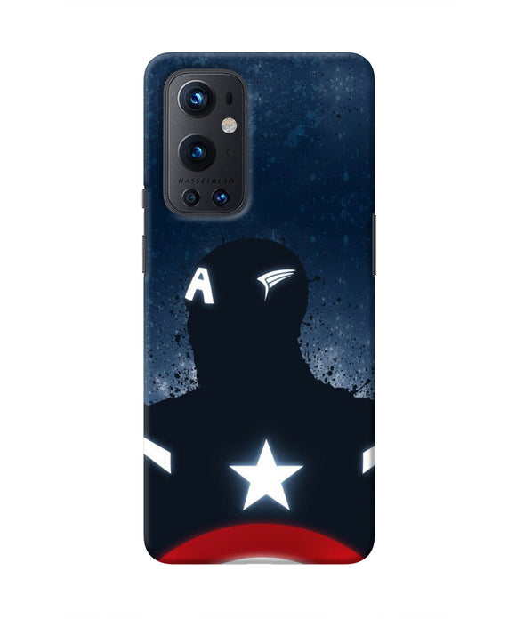Captain america Shield Oneplus 9 Pro Real 4D Back Cover