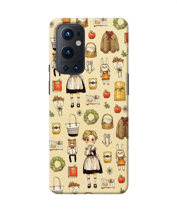 Canvas girl print Oneplus 9 Pro Back Cover