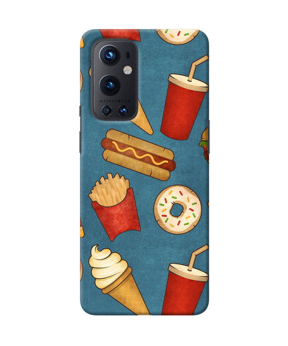Abstract food print Oneplus 9 Pro Back Cover