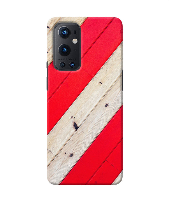 Abstract red brown wooden Oneplus 9 Pro Back Cover