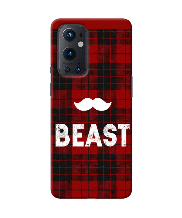 Beast red square Oneplus 9 Pro Back Cover