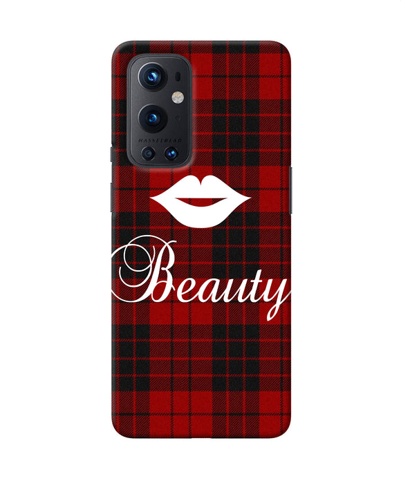 Beauty red square Oneplus 9 Pro Back Cover