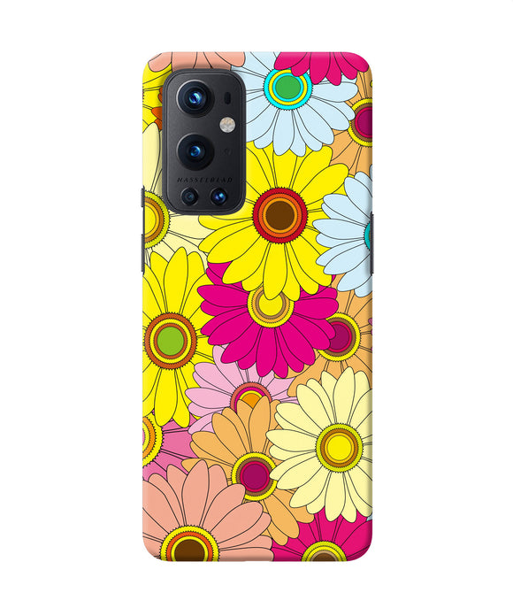 Abstract colorful flowers Oneplus 9 Pro Back Cover