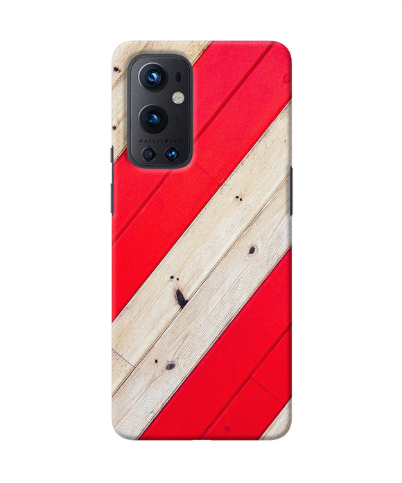 Abstract red brown wooden Oneplus 9 Pro Back Cover