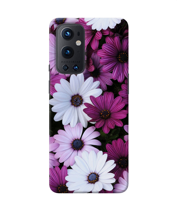 White violet flowers Oneplus 9 Pro Back Cover