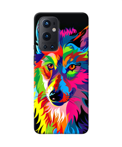 Colorful wolf sketch Oneplus 9 Pro Back Cover