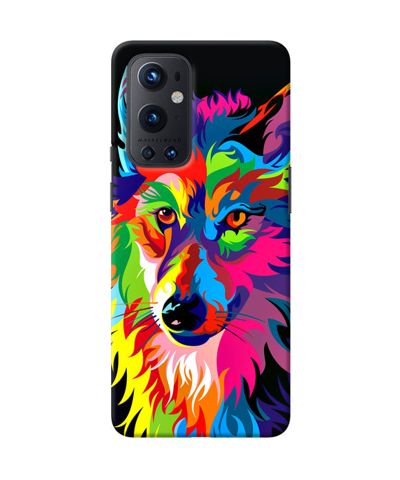 Colorful wolf sketch Oneplus 9 Pro Back Cover