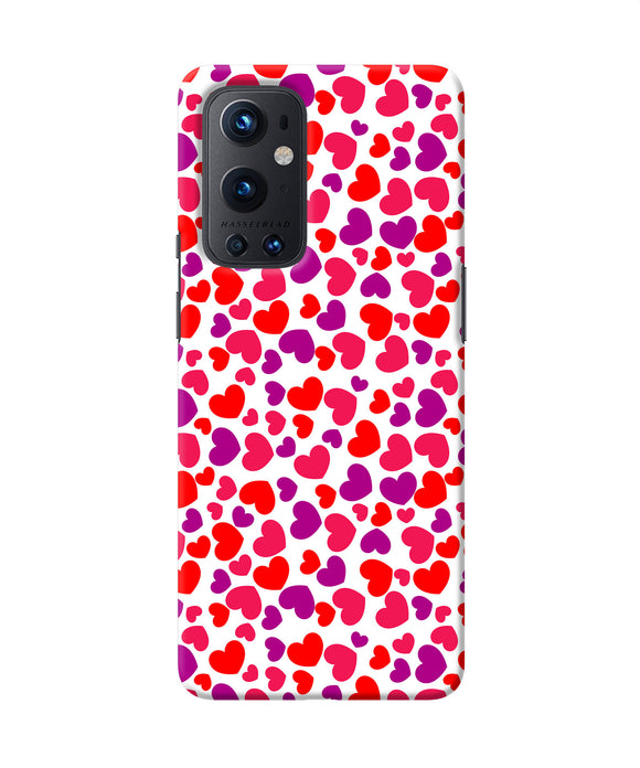 Red heart canvas print Oneplus 9 Pro Back Cover