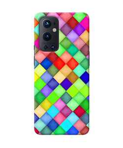 Abstract colorful squares Oneplus 9 Pro Back Cover