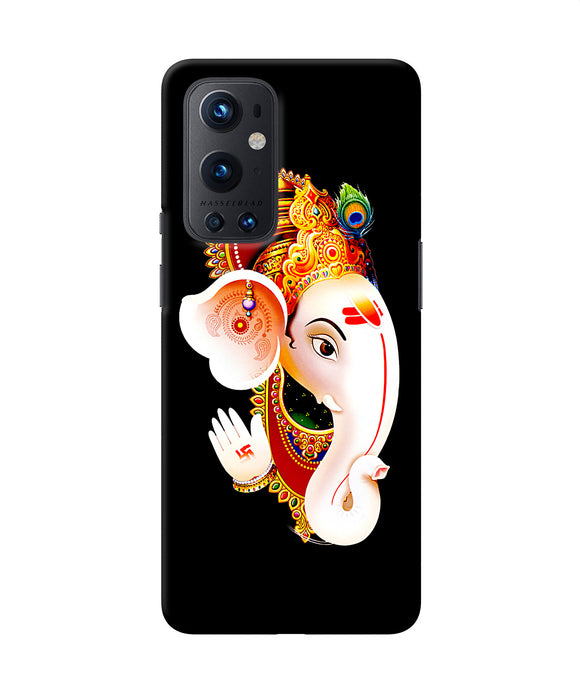 Lord ganesh face Oneplus 9 Pro Back Cover