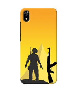 PUBG Silhouette Redmi 7A Real 4D Back Cover