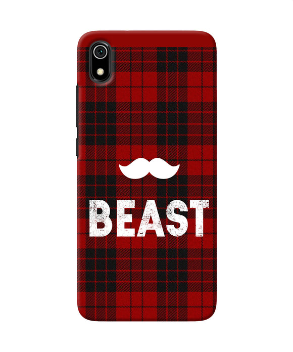 Beast red square Redmi 7A Back Cover