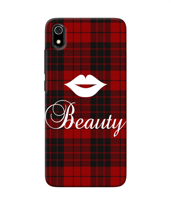 Beauty red square Redmi 7A Back Cover
