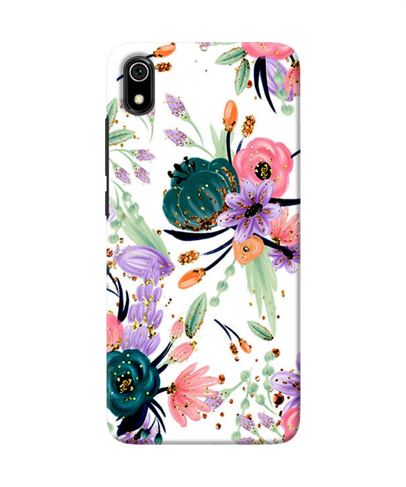 Abstract flowers print Redmi 7A Back Cover