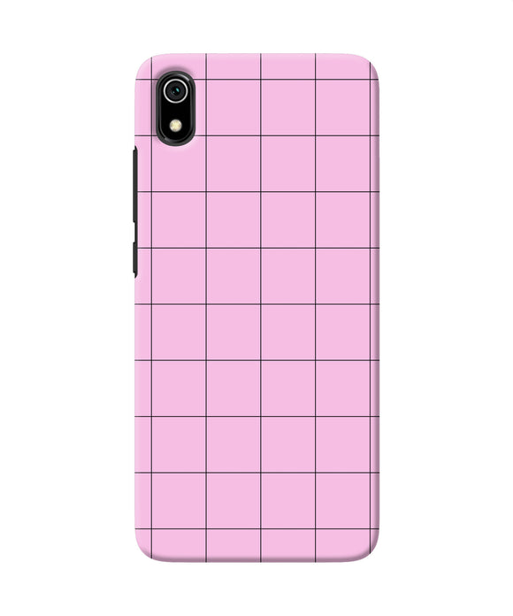 Pink square print Redmi 7A Back Cover