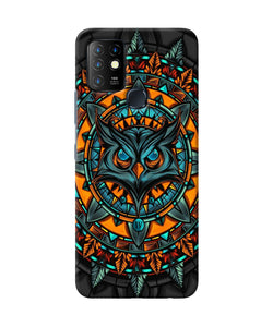 Angry Owl Art Infinix Hot 10 Back Cover