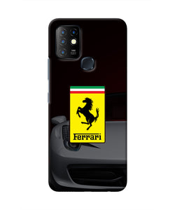 White Ferrari Infinix Hot 10 Real 4D Back Cover