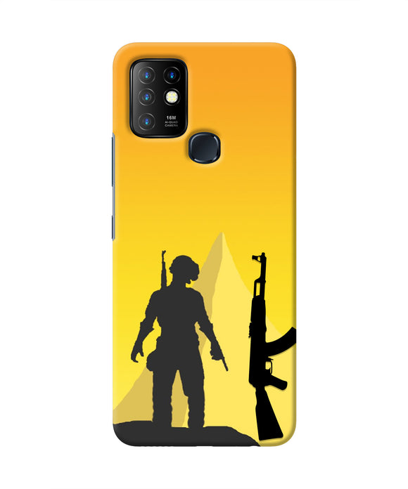 PUBG Silhouette Infinix Hot 10 Real 4D Back Cover