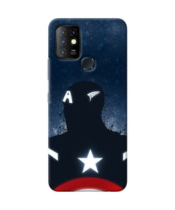 Captain america Shield Infinix Hot 10 Real 4D Back Cover