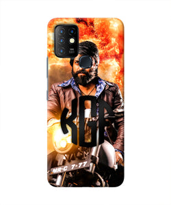 Rocky Bhai on Bike Infinix Hot 10 Real 4D Back Cover