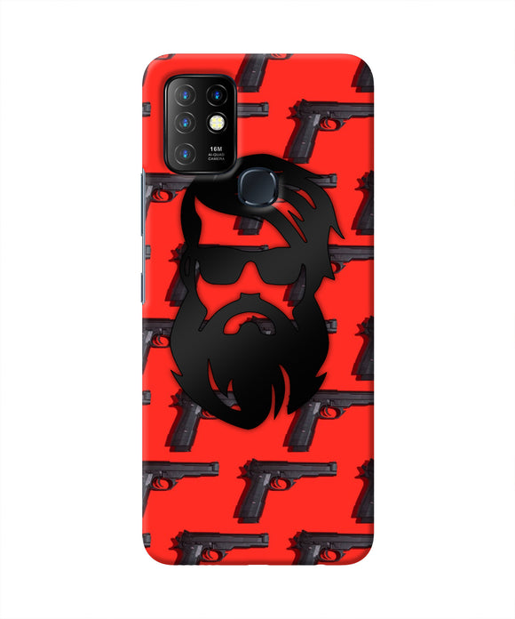 Rocky Bhai Beard Look Infinix Hot 10 Real 4D Back Cover