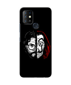 Money Heist Professor Mask Sketch Infinix Hot 10 Back Cover