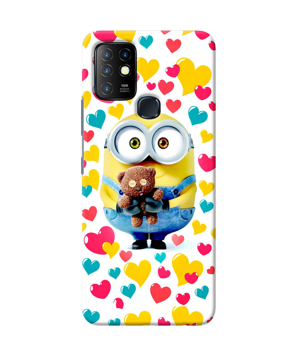 Minion teddy hearts Infinix Hot 10 Back Cover