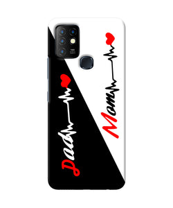 Mom dad heart line Infinix Hot 10 Back Cover