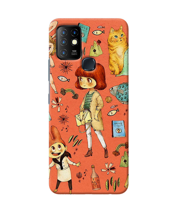 Canvas little girl print Infinix Hot 10 Back Cover