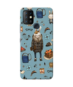 Canvas rabbit print Infinix Hot 10 Back Cover