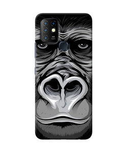 Black chimpanzee Infinix Hot 10 Back Cover