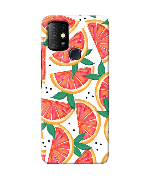 Abstract orange print Infinix Hot 10 Back Cover