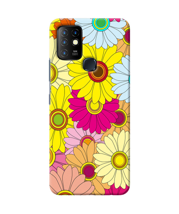 Abstract colorful flowers Infinix Hot 10 Back Cover