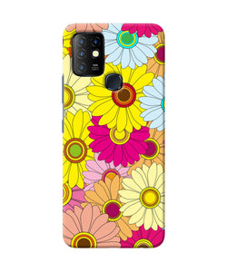 Abstract colorful flowers Infinix Hot 10 Back Cover