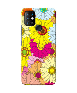 Abstract colorful flowers Infinix Hot 10 Back Cover