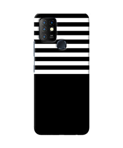 Black and white print Infinix Hot 10 Back Cover