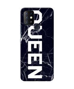 Queen marble text Infinix Hot 10 Back Cover