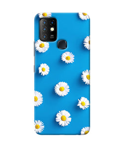 White flowers Infinix Hot 10 Back Cover