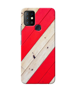 Abstract red brown wooden Infinix Hot 10 Back Cover